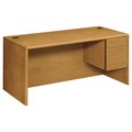 Hon Pedestal Desk, 30 in D, 66" W, 29.5" H, Harvest, Woodgrain Laminate H10783R.CC